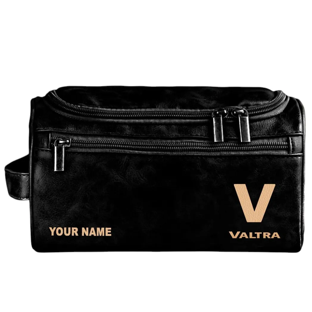 Sustainable Work Tractor Leather Toiletry Bag, Street-Ready Leather Pouch CAR442 - Black